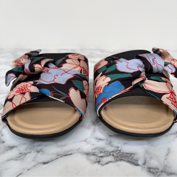 NWOB Naturalizer Women's Tea Sandal Slides Floral Bow Tie Size 5.5 - Picture 5 of 8
